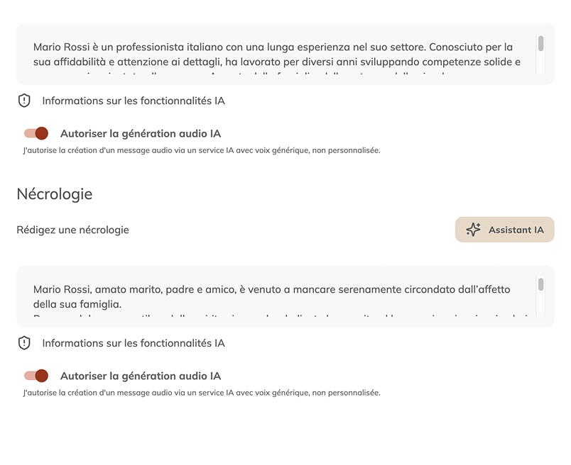 Interface de synthèse vocale avec contrôles audio